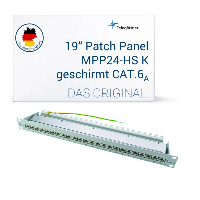 TELEGARTNER Telegaertner J02023S0050 24 Port Network Patch Panel CAT 6a 1 HE