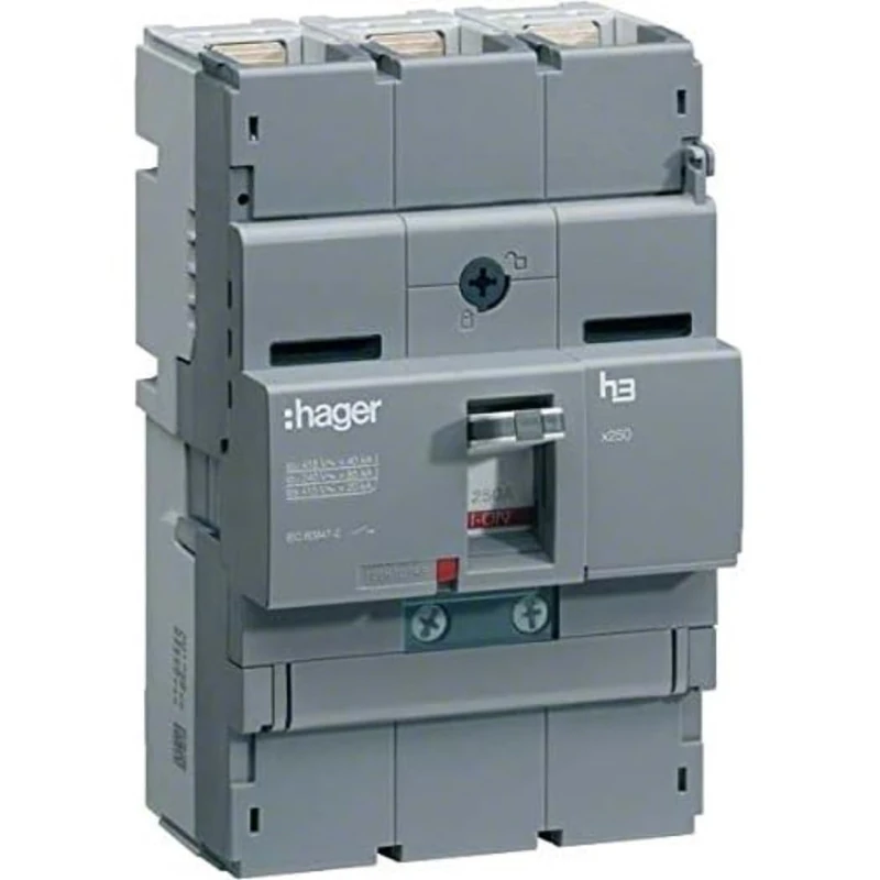 Hager X250 – Automatic Switch X250 3P3D 40 KA 160 A TM Adjustable