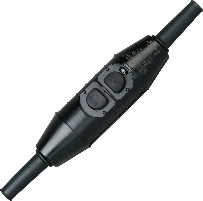 Kopp 196300018 PRCD-S, IP55, 230 VAC, 16 Amp, 3-pin switching, Mark of Conformity: VDE, GS of BG Cologne, black