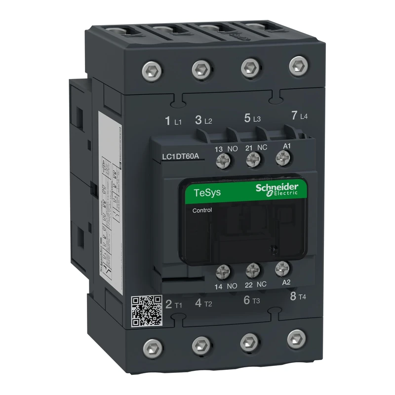 Schneider Electric TeSys Deca contactor,4P(4NO),AC-1,=440V 60A,230V AC 50/60Hz coil,LC1DT60AP7