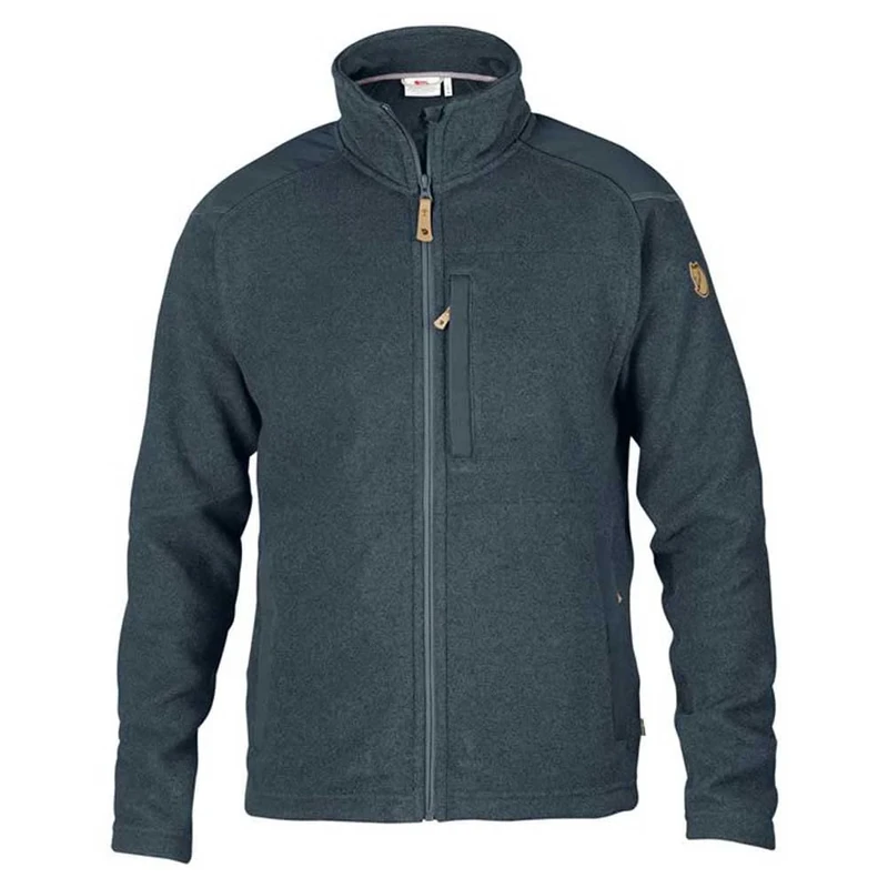 Fjallraven M Buck Fleece - Graphite- S - Mens comfortable verstaile knitted fleece jacket