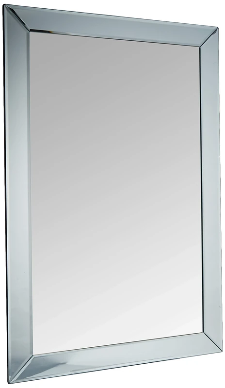 Premier Housewares Wall Mirror Bevelled Corner Edge, 60 x 90 cm