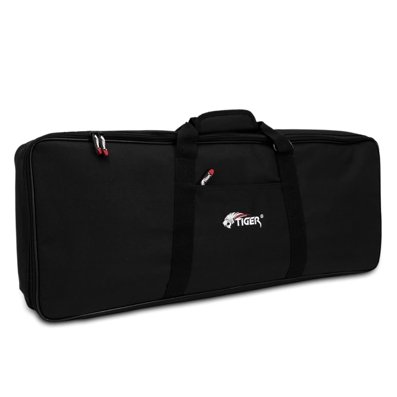 TIGER KGB7-14 88-Key Keyboard Bag with Straps - 1460 x 388 x 175mm - Black