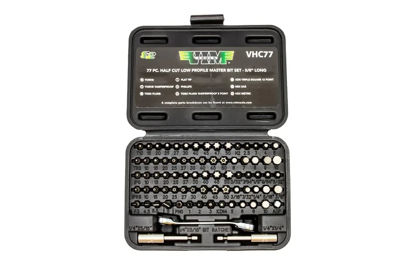 Vim Tools VHC77 '77-Piece' Half Cut Stubby Bit Set