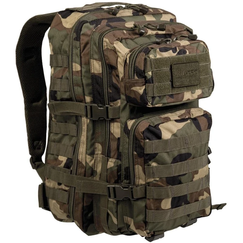Mil-Tec US Assault Pack Backpack, L, Woodland, Camouflage, standard size, Casual