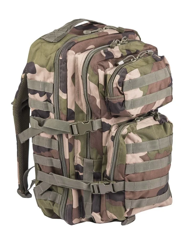 Mil-Tec Military Army Patrol MOLLE Assault Pack Tactical Combat Rucksack Backpack Bag 50L French CCE Camo