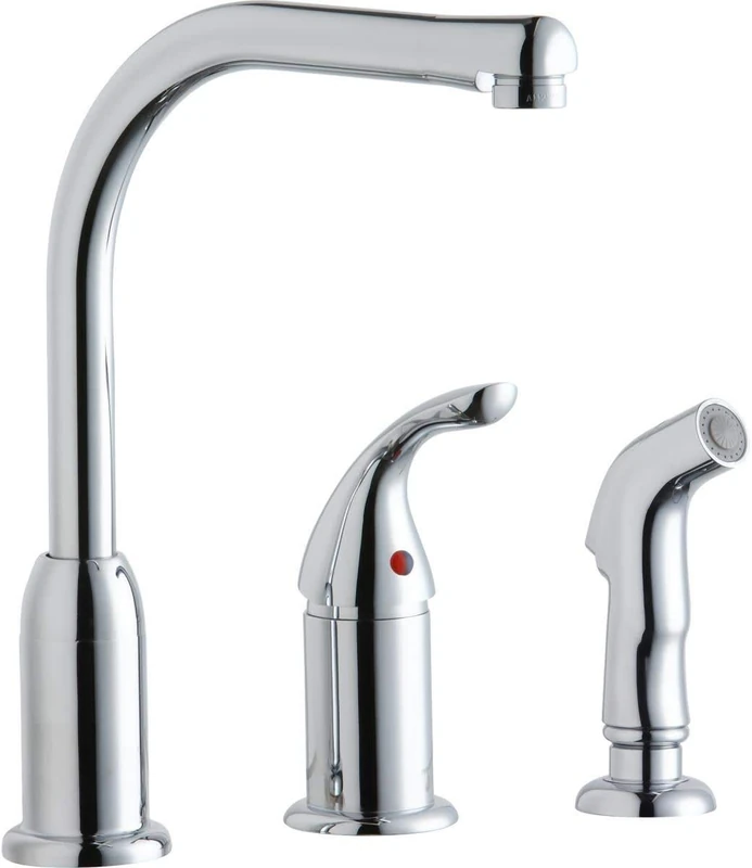 Elkay LK3001CR Everyday Chrome Remote Lever Kitchen Faucet with Side Spray - Image 1