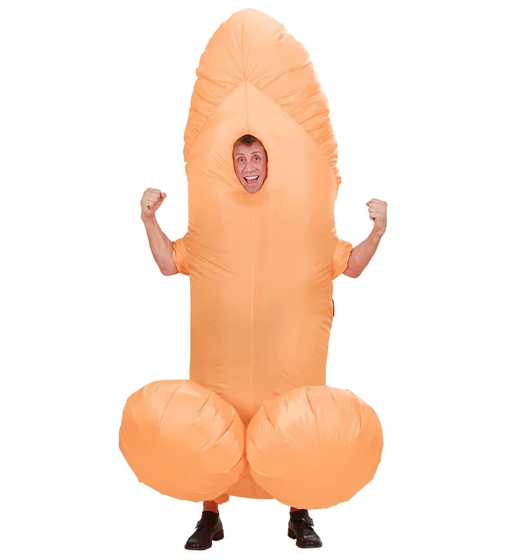 Mens Inflatable Willy Costume for Stag Party Weekend Fancy Dress - Image 1