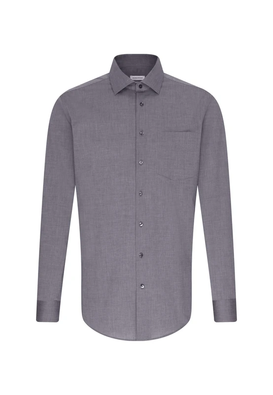 Seidensticker Men's Business Shirt - Regular fit - Non-Iron - Kent Collar - Long Sleeve - 100% Cotton