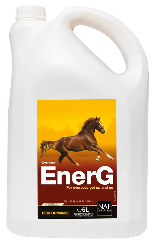 NAF EnerG 5L – Iron-Rich Liquid Supplement for Horses – Supports Red Blood Cell Production, Stamina & Recovery – With B Vitamins, Copper & Zinc