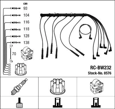 NGK 0576 Ignition Cable Set