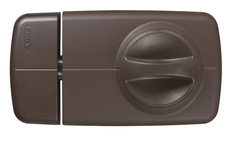 Abus 532689 7010 B Additional Door Lock with Rotating Knob Handle, Brown