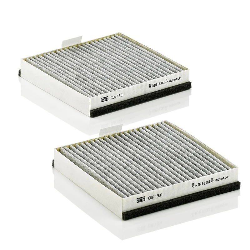 MANN-FILTER CUK 1931-2 Cabin Air Filter - Pollen Filter with Activated Carbon - (set of 2) for Cars + Transporters