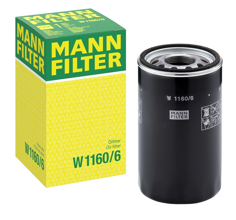 MANN-FILTER W 1160/6 Oil Filter Hydraulics filter - for Off-Highway Applications