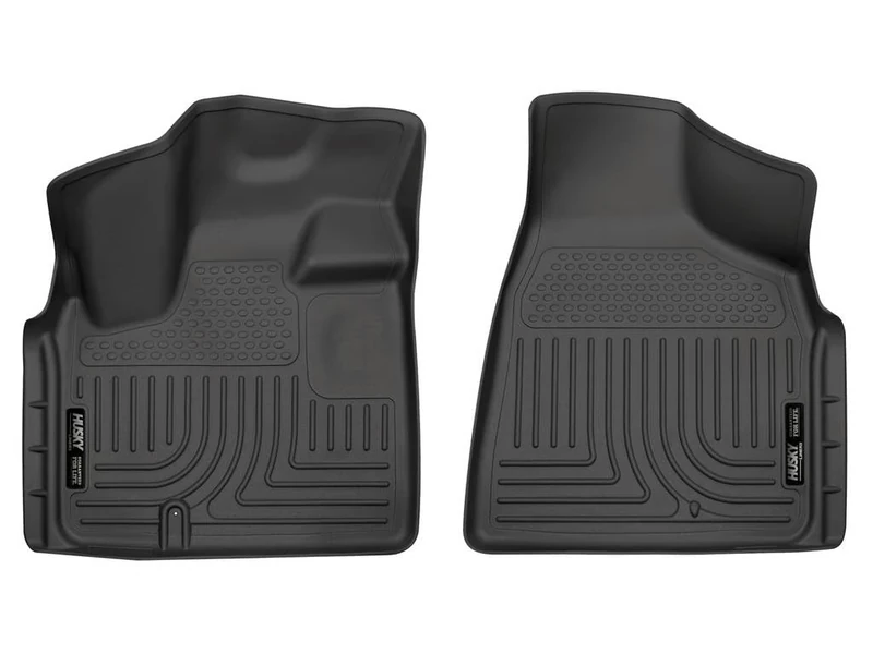 Husky Liners 18091 Fits 2008-16 Chrysler Town & Country, 2008-20 Dodge Grand Caravan Weatherbeater Front Floor Mats, Black