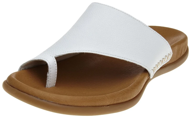 Gabor Women's Lanzarote White Open Toe Flats 43.700.51 9 UK