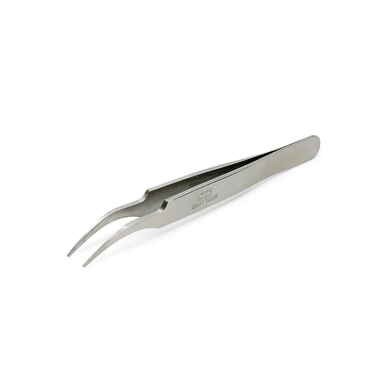 TAMIYA HG 300074108 Tweezers Curved/Round Steel