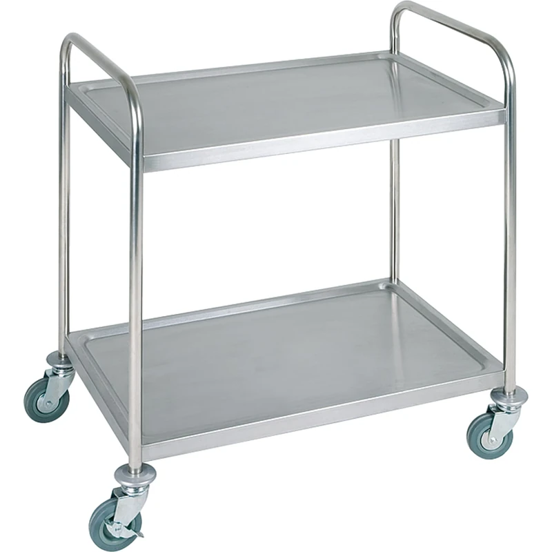APS Servier – /Transport Machine Approximately 91 x 59 cm, height 93 cm Brushed Stainless Steel, 2 Shelves to Dimensions: approx. 83 x 51 cm Borden between dimensions: 56 cm