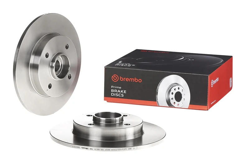 Brembo 08.9512.17 Rear Brake Disc with Bearing Kit & ABS - Single Piece