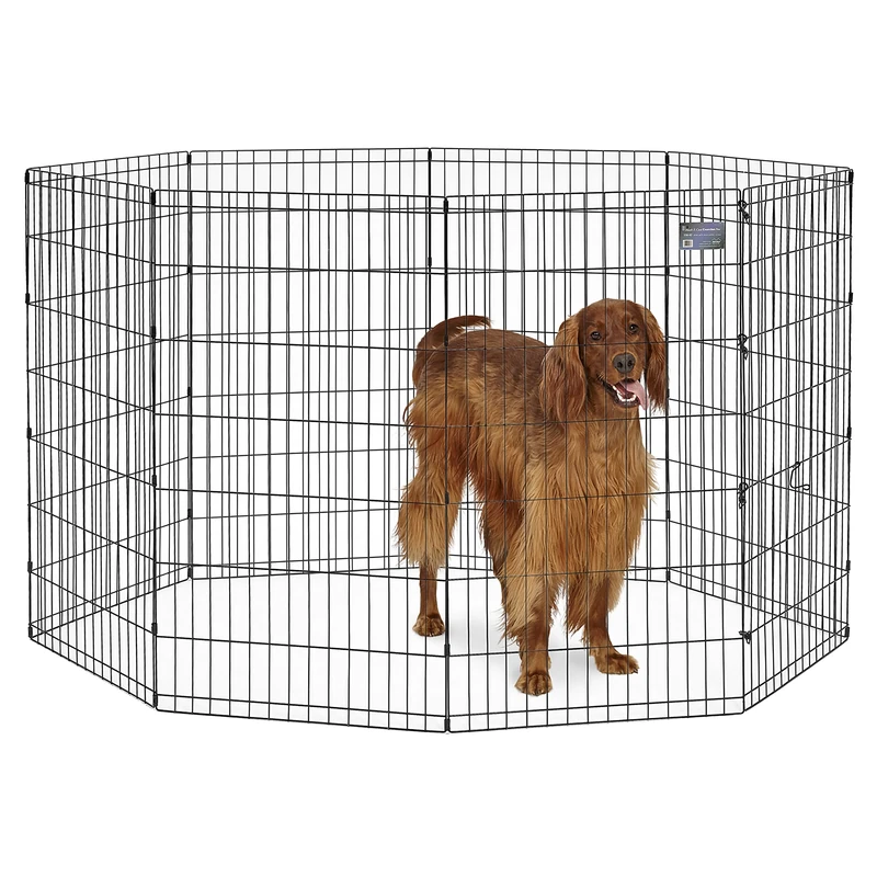 MidWest Exercise Pen with Door, 42-Inch, Black