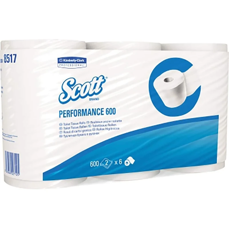 KCP 8517 21600 Scott Performance Toilet Tissue Roll, White (Pack of 6 )