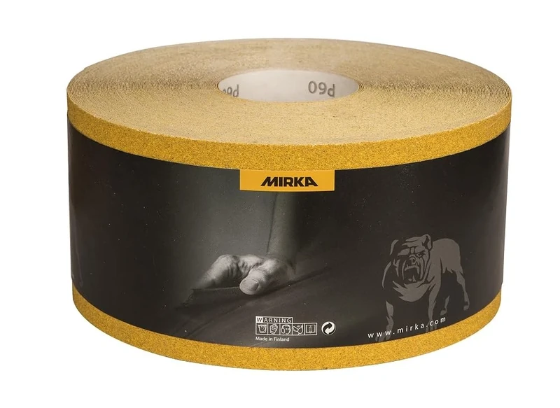 Mirka Gold Universal Sanding Paper abrasive roll 115mm x 50m / grit P180 / For sanding plaster, filler, chipboard, wood, varnish