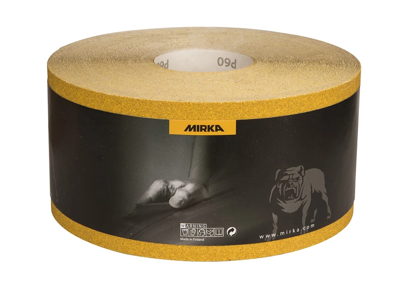 Mirka Gold Universal Sanding Paper abrasive roll 115mm x 50m / grit P60 / For sanding plaster, filler, chipboard, wood, varnish