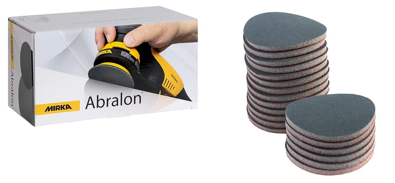Mirka Abralon Sanding Discs/Polishing Discs Ø 77mm / Hook & loop / 500 grit / 20 pack/for sanding and polishing lacquer, wood, plastics