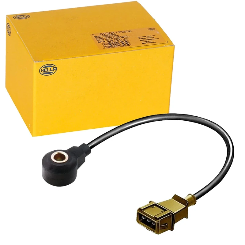 HELLA 6PG 009 108-541 Knock Sensor - 12V - 3-pin connector - Cable: 350mm - Connector Shape: angular