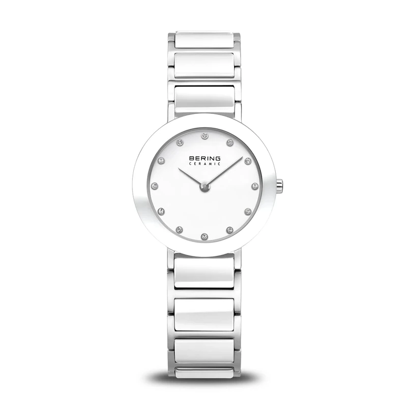 BERING Women Analog Quartz ceramic collection Watch with stainless steel/Ceramic Strap and Sapphire Crystal 11429-754
