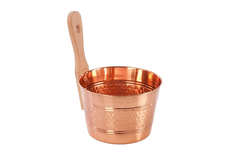 eliga Infusion Bucket Made of Copper with Wooden Handle - Image 1