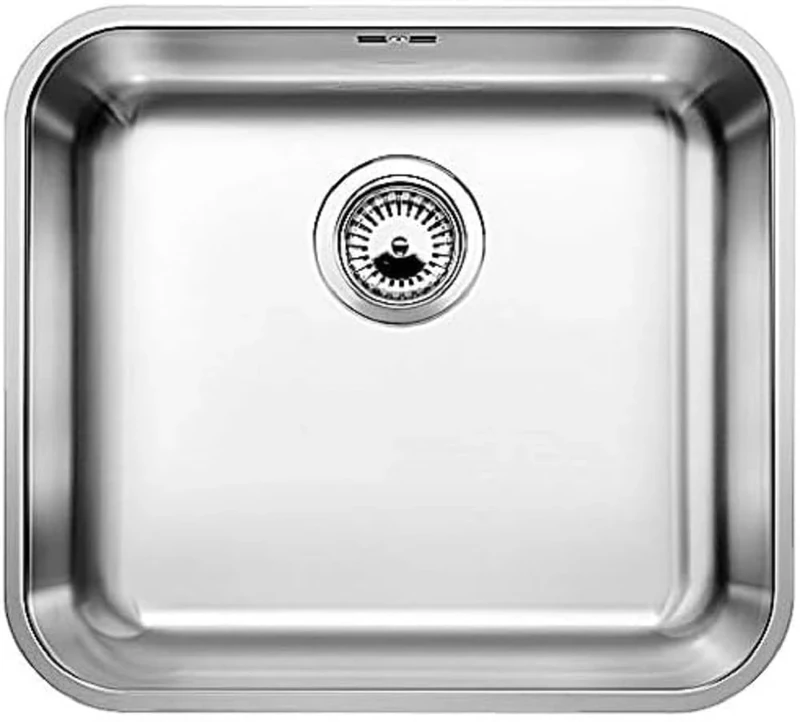 BLANCO Supra 450-U | Stainless Steel Sink | Installation Type: undermount Installation | for 50 cm Wide Base cabinets | Resistant to Scratches | Spacious Bowl Volume | [48x43x18.4 cm]