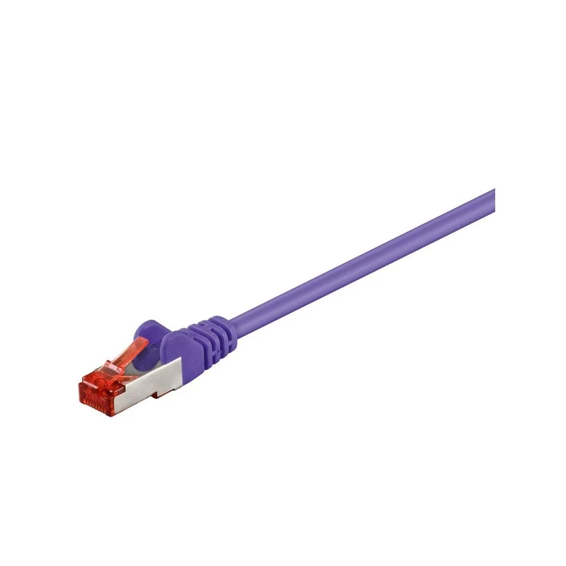Goobay 95653 CAT 6 Patch Cable, S/FTP (PiMF), Violet, 25 m Length