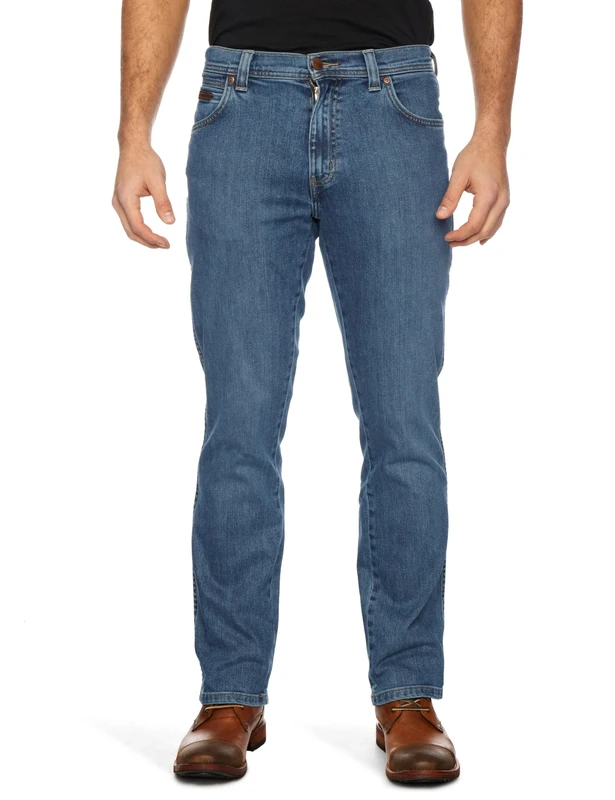 Wrangler Texas Tapered Men's Jeans Stone Fade W34INXL30 in