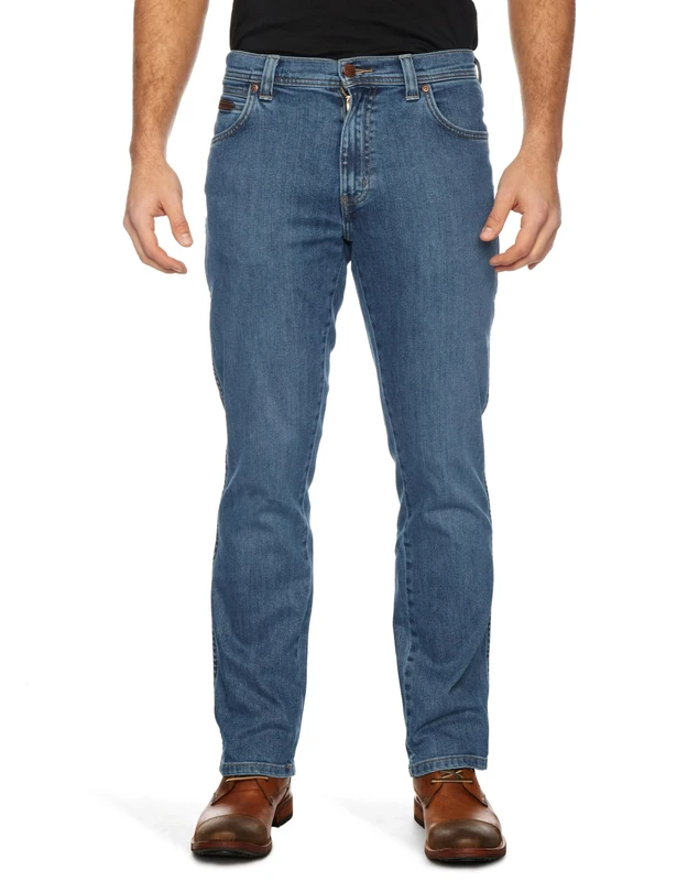 Wrangler Texas Tapered Men's Jeans Stone Fade W34INXL32 in
