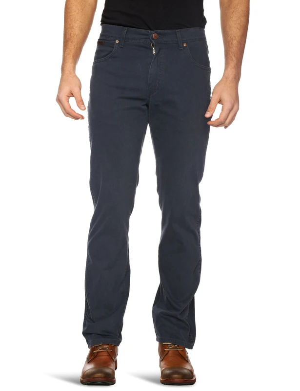 Wrangler Texas Tapered Men's Jeans Navy W34INXL34 in