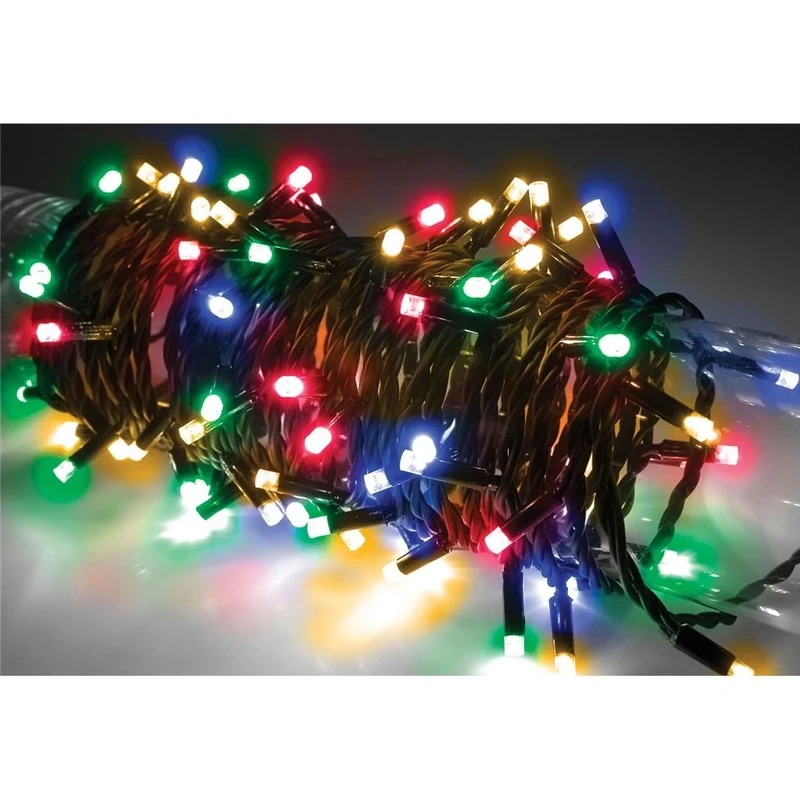 Heavy Duty Static String Lights - 180 x LEDS Multicoloured RGBA