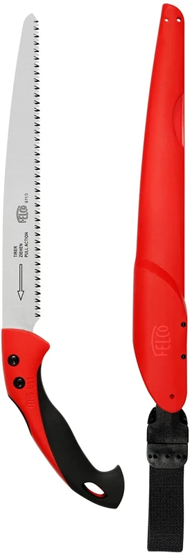 Felco Straight Cut Pull Stroke Saw Model 611 100mm Cut 330mm Blade Includes Sheath with Belt Loop Tree Surgeon Professional Home Gardener Forestry Replacement Blade 611/3