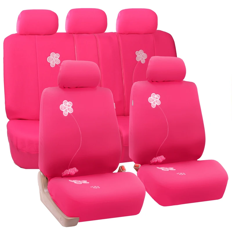 FH GROUP Car Seat Covers, Full Set, Pink