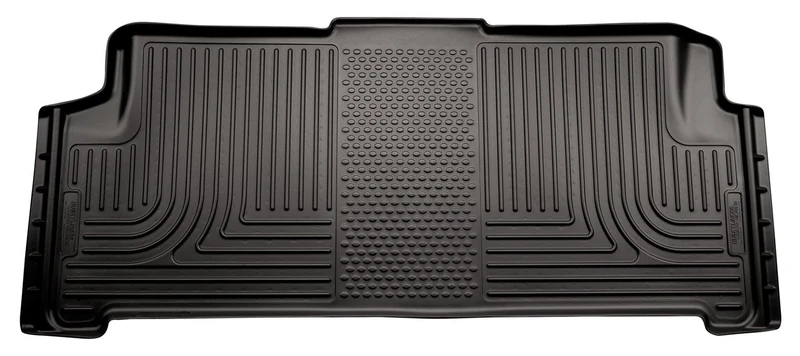 Husky Liners Weatherbeater | Fits 2008-2016 Chrysler Town & Country Stow - N - Go, 2008-2020 Dodge Grand Caravan Stow - N - Go | Second Row Liner, Black | 19081