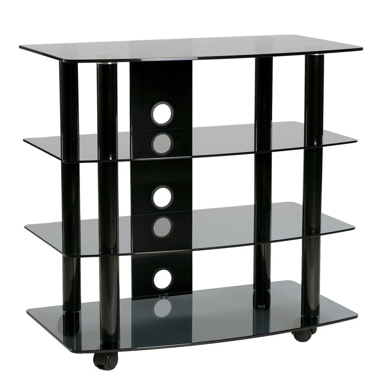 TransDeco Audio Stand Cart, Black, 35" TV - Image 1