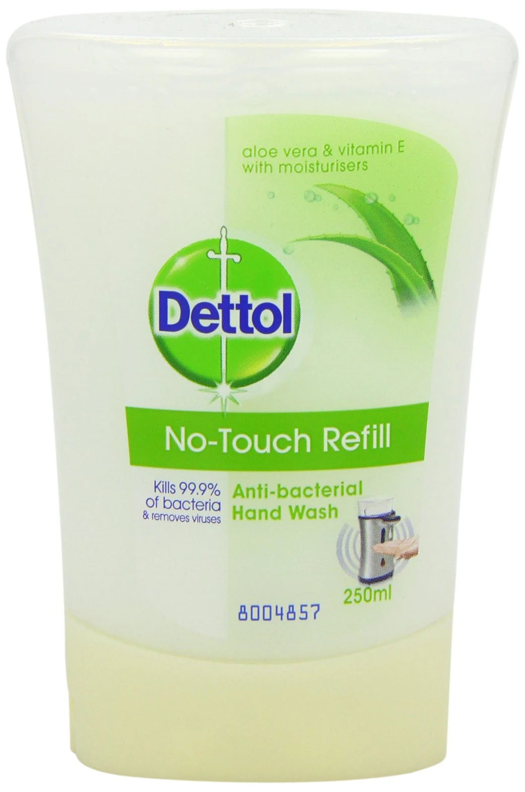 Dettol No-Touch Refill Hand Wash with Vitamin E and Moisturisers - 250 ml, Aloe Vera