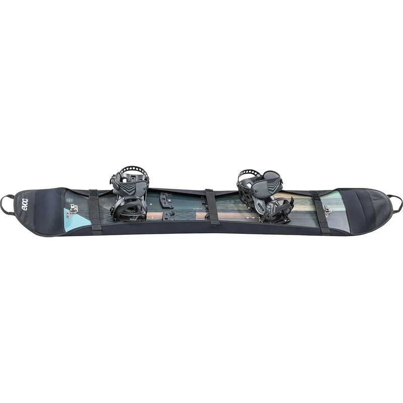 EVOC BOARD COVER NEOPREN elastic snowboard transport bag (elastic material, with carrying handles, fixation with loops, individually adjustable, Size: M/L), Black - Image 1