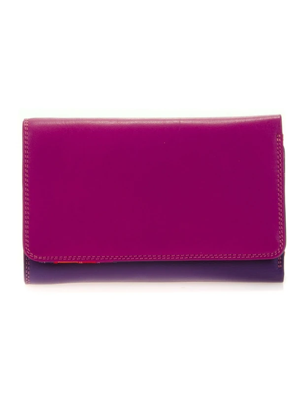 Leather women's Wallet MYWALIT - Medium Tri-fold Wallet - 363-75 Sangria