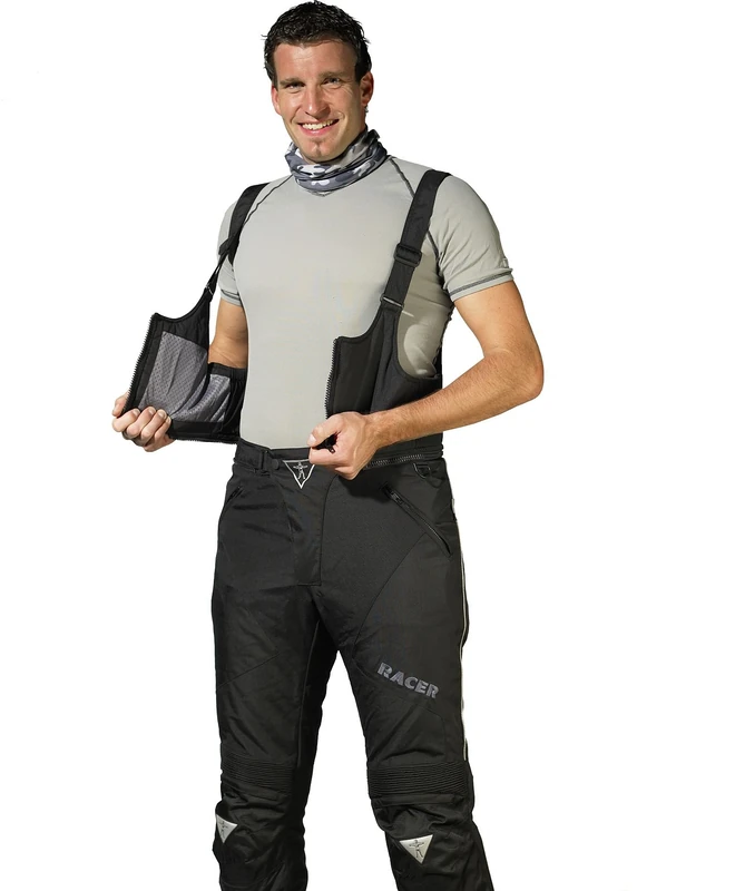Racer Bib for Adventure Plus Motorbike Trousers, Black, 10XL