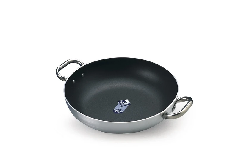 Pentole Agnelli FAMA10SEL36 Select Pan Aluminum Pan, 2 Stainless Steel Handles, 36 cm, Silver