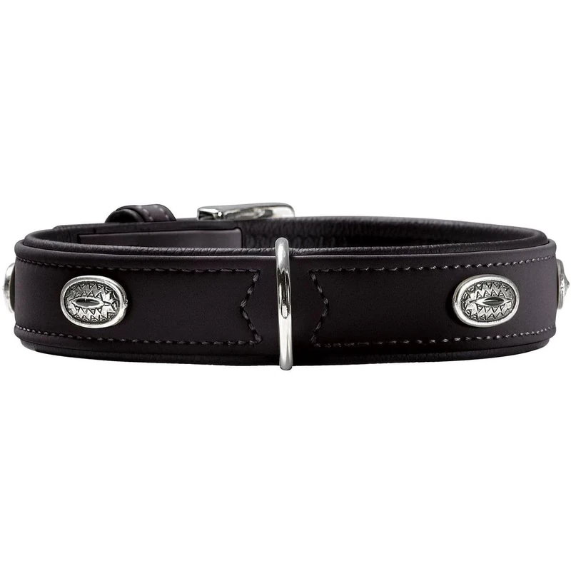 HUNTER Softie Stone Art-Nubuk Nickel Collar, 65/51 x 58 cm, X-Large, Black/Nappa Black