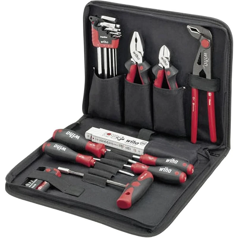 Wiha 9300-026 Tool Set Mechanic, Red/Black