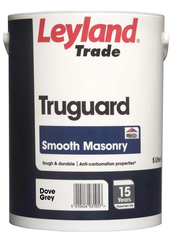 Leyland Trade Truguard Smooth Masonry Paint - Dove Grey 5L