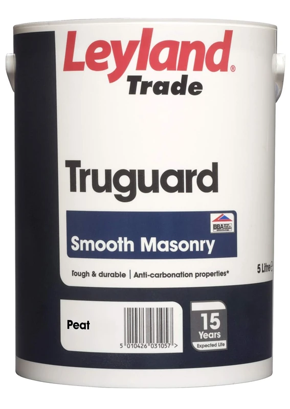Leyland Trade Truguard Smooth Masonry Paint - Peat 5L